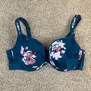 Cacique Teal and Purple Floral Bra